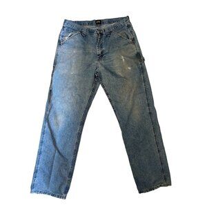 Vintage Distressed LEE Carpenter Jeans. size 33x32 Loose Fit